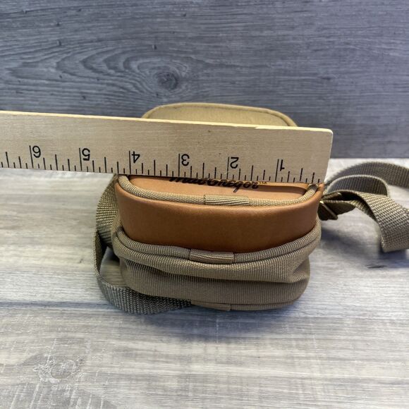 MacGregor Small Camera Bag Padded with Adjustable Strap Khaki, 2 Zip Compartment - Picture 8 of 8